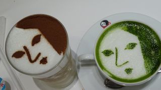 ラテアートが可愛い