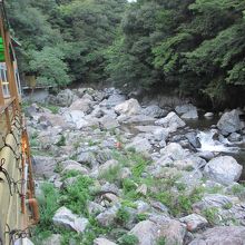 川床から見た渓流