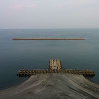 客室の窓からの展望