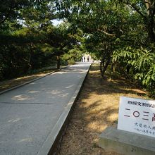 尾根にそった通路