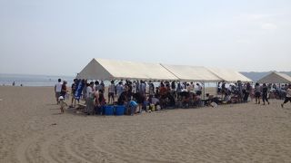 砂浜が広いので開放感あり