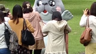 9月の月並祭の船発着場にエンちゃん登場