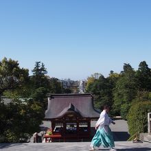 大石段を振り返るとこんな感じ