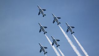 航空祭でのブルーインパルス