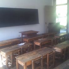教室が再現された場所もありました