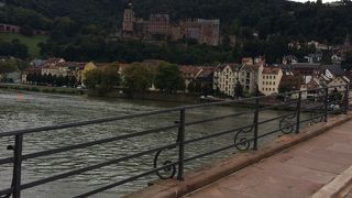 橋の上からハイデルベルク城