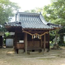 記念碑がある市岐嶋神社