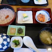 お粥のセットです