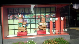 ガラスケースに山車模型展示もありました。