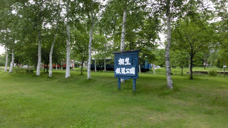 古い鉄道車両が展示されています