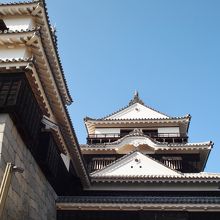 一ノ門近くから見た迫力の天守閣