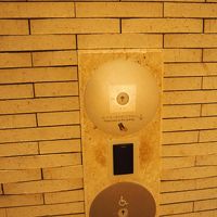 ロビーのエレベーターは黒い部分にルームキーを当てると反応する