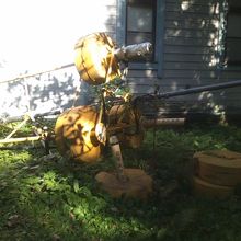 屋外の温度測定ブイの様子