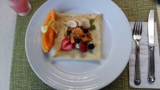 クレープの朝食が美味しい
