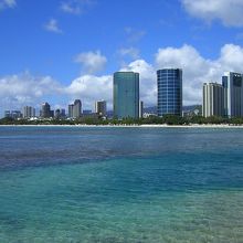 アラモアナ・ビーチ方面の景色