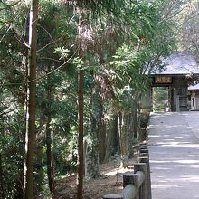 重厚な仁王門です