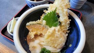 おっきい海老天にびっくり！