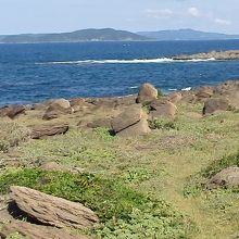 岬の東側の海。