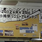 この時期小樽駅は改装しておりました