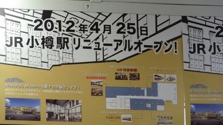 この時期小樽駅は改装しておりました