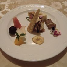 デザートのプレート