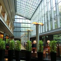 高いガラス天井が開放感を演出