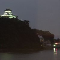 川側の部屋から犬山城が見えます