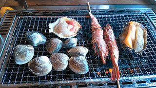 海産物のＢＢＱを満喫できます