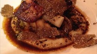 限定食ですが、活アワビとフォアグラのポワレです。