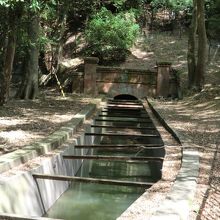 上から覗くこともできます。たしかに現役。流れていました。