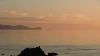 水平線に沈む夕日が最高です