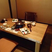 朝食場所も二人専用です