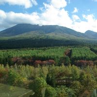 客室から望む岩手山