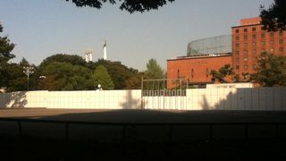 半分ほどフェンスに囲まれてました