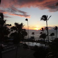 毎日見たサンセット。プールからも見れます