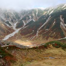 画面右下の池塘のように見えるのが血の池