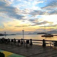 レストランから見る朝の風景