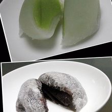 夏にきな粉は暑い感じがするので。。と白い粉に変えてくれる心遣