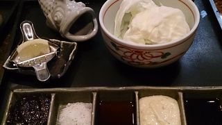 アツアツのおいしい串揚げ♪