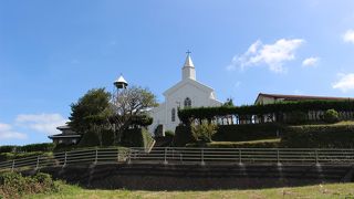 アクセスの良い、港の傍に立つ教会