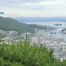 千光寺山展望台から見た浄土寺山