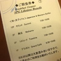 朝食券…以前は和食のルームサービスも可能だったのですが…