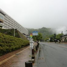 丸尾温泉。中心街です。