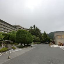 林田温泉、いわさきホテルの全景。