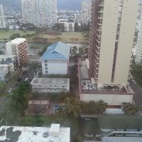 ホテルの部屋から見えた街の風景