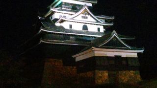 夜の松江城は大迫力