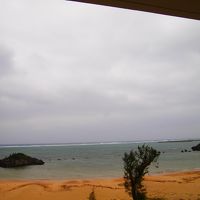 ３階バルコニーからの景色（台風前で荒れています）