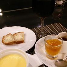 夢プリン&赤ワイン