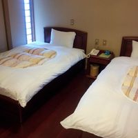 和洋室で洋室部分にはベッドが２台。