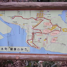 このようなルートが整備されています（城跡は画像左上）